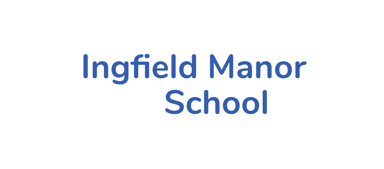 Ingfield Manor School white shape graphic
